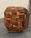 into being ... art of this turning ... be turned around ... sight is there but not rightly turned nor looking ... brightest part (Politeia 318c) wood lath H 26 x W 23 x top D 22 x 18" 2019