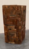 18 x 38", wood lath, 2023