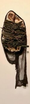 poor Mother ... broken hearted life of pain! ... what god could make you suffer ... such grief in one poor life (Eκabe 198-210) plaster cloth wire rubber tubing, H 18 x W 13" 2024